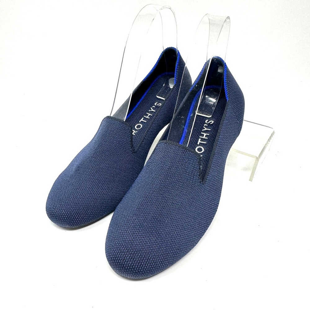Rothy’s The Loafer Maritime Navy Blue Slip On Round Toe Flats Womens Size 8.5